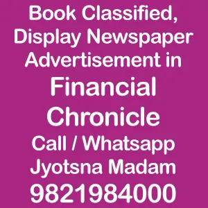Financial Chronicle ad Rates for 2022